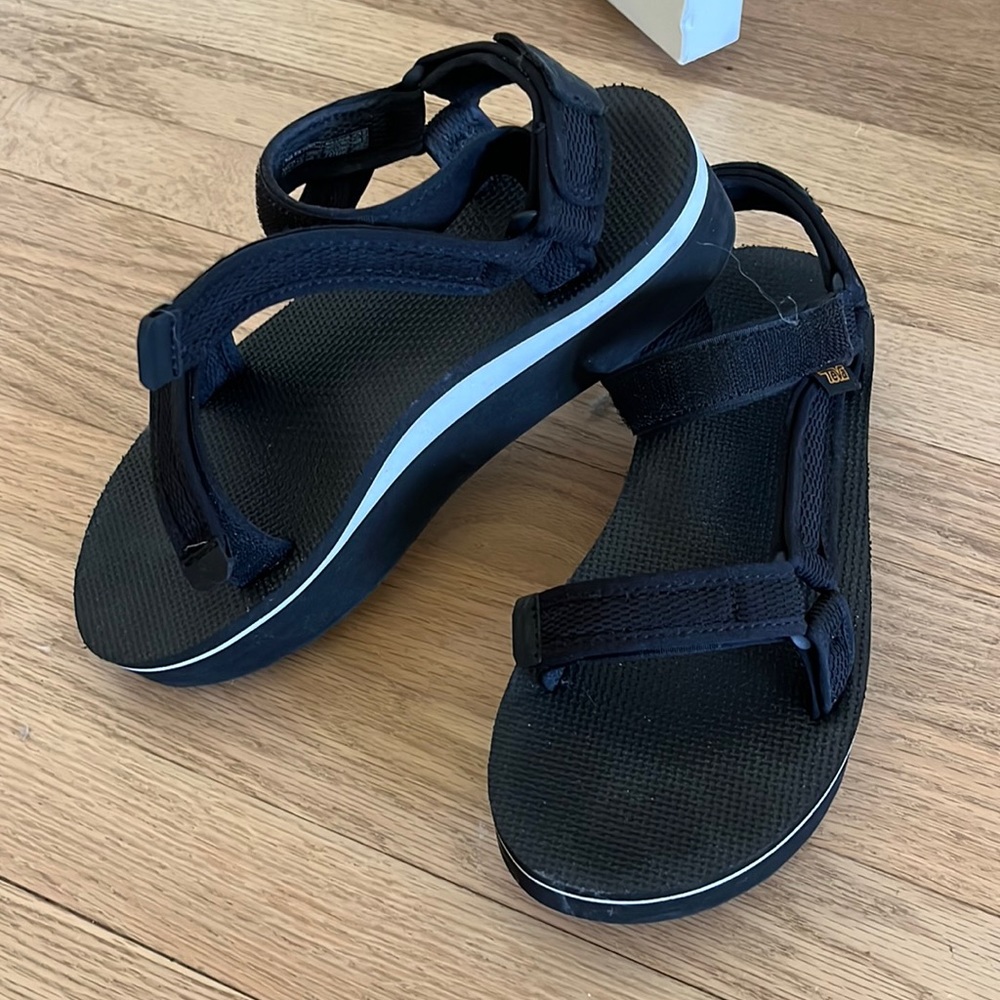 Teva platforms worn once!